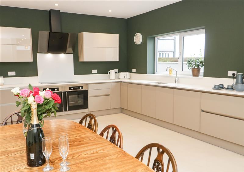 This is the kitchen at Bryn Mor, Benllech