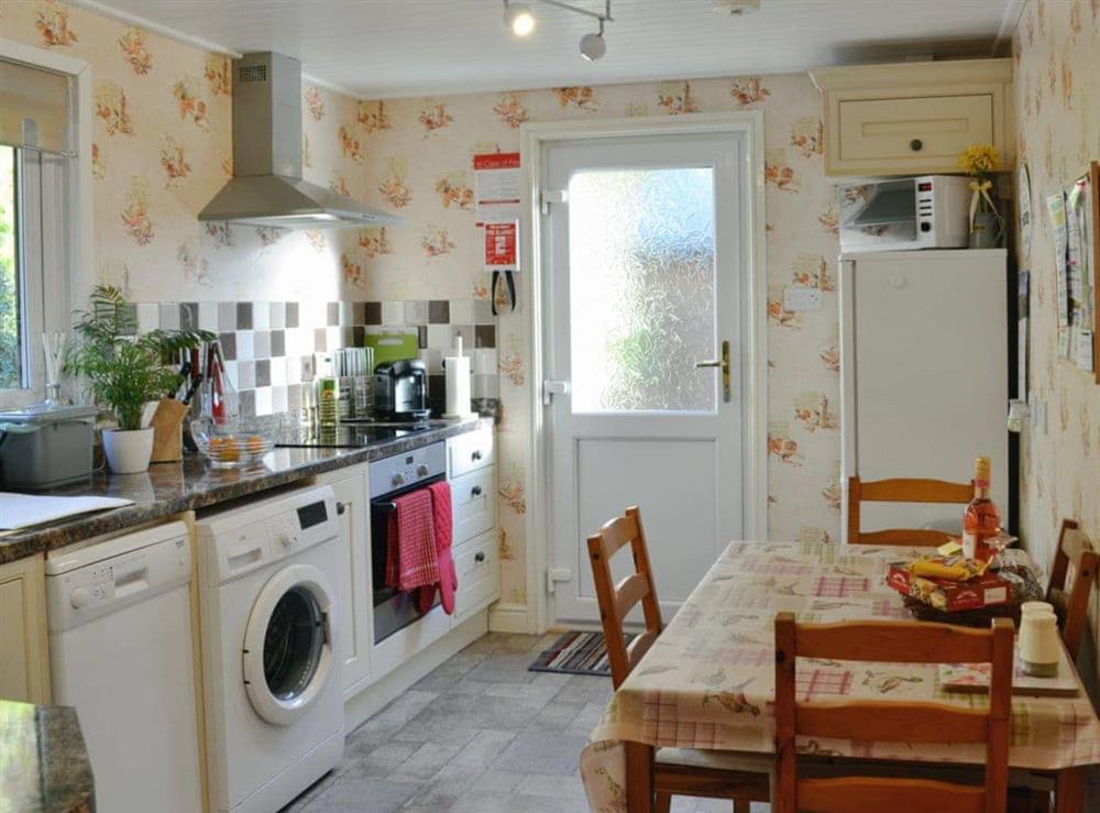 The large kitchen/dining room has a breakfast area at Bryn Rodyn in Graigfechan, near Ruthin, Denbighshire