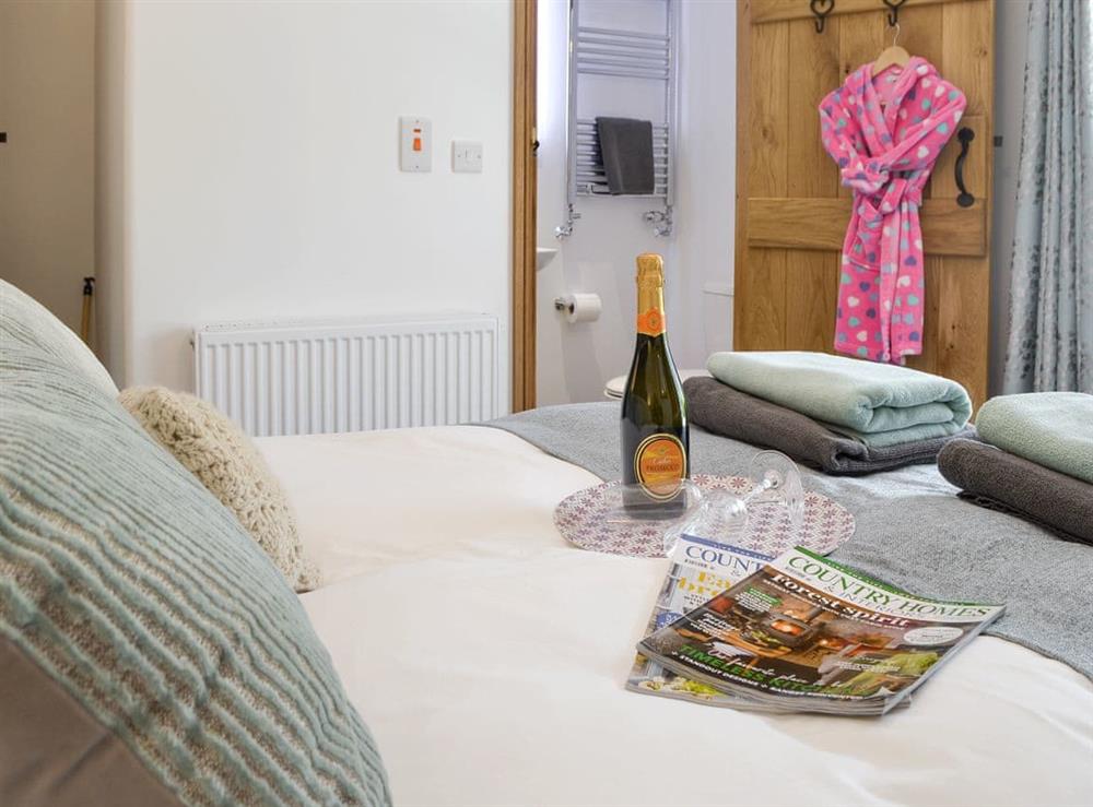 Peaceful en-suite master bedroom at Bryn Salem in Cwm-Cewydd, near Machynlleth, Gwynedd