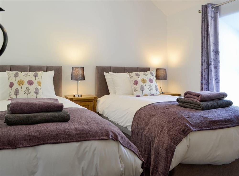 Tranquil twin bedroom at Bryn Salem in Cwm-Cewydd, near Machynlleth, Gwynedd
