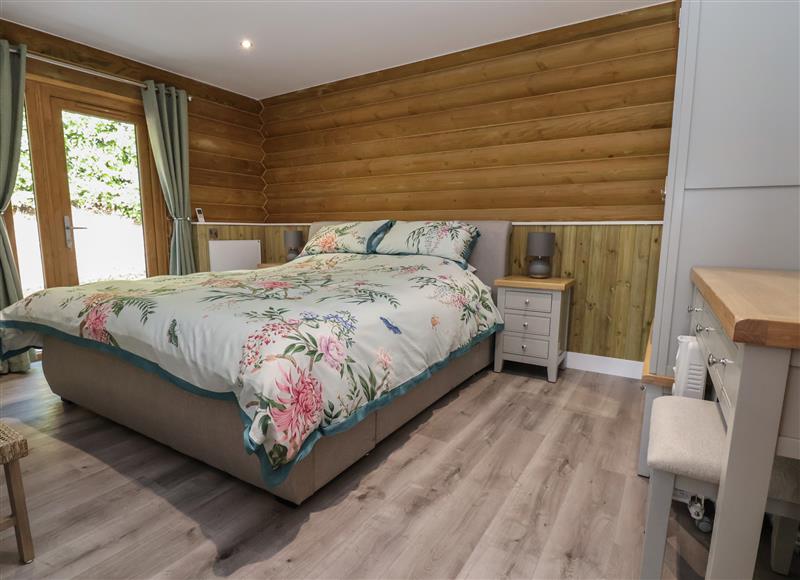 One of the bedrooms at Brynallt Country Park Redwood Lodge, Frankton near Ellesmere