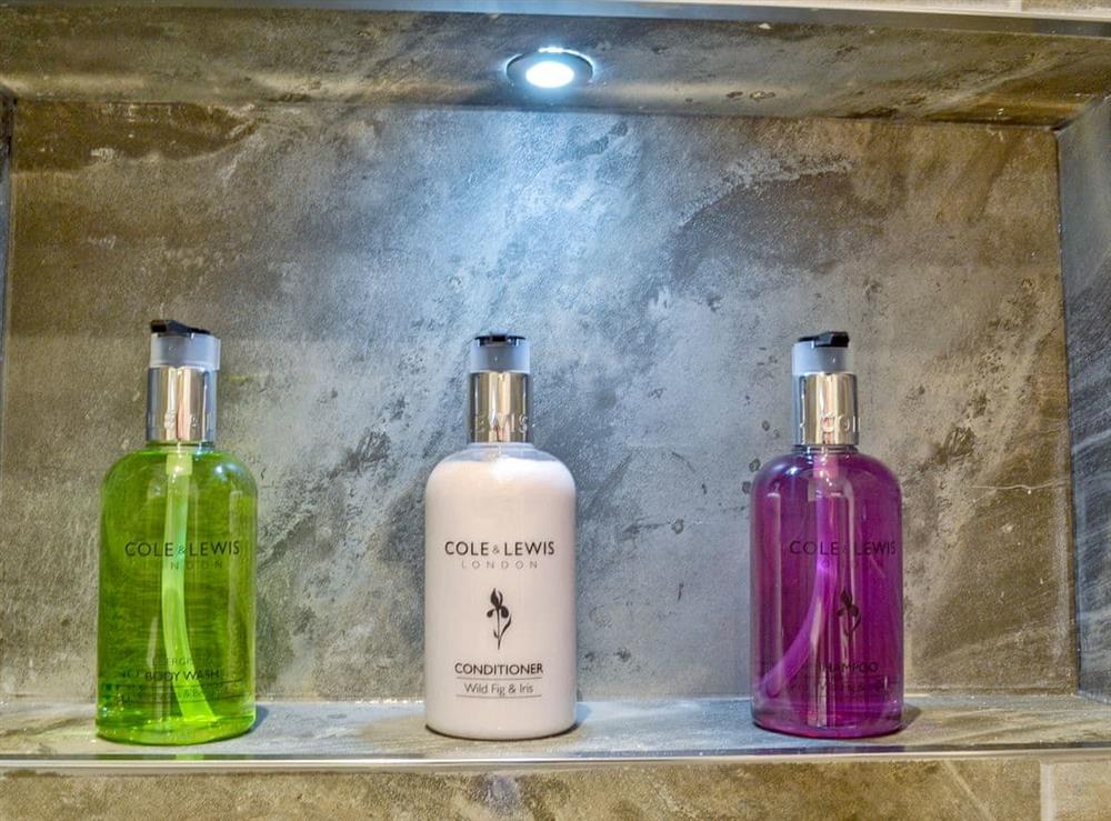 Luxurious toiletries at Woodland Lodge, 