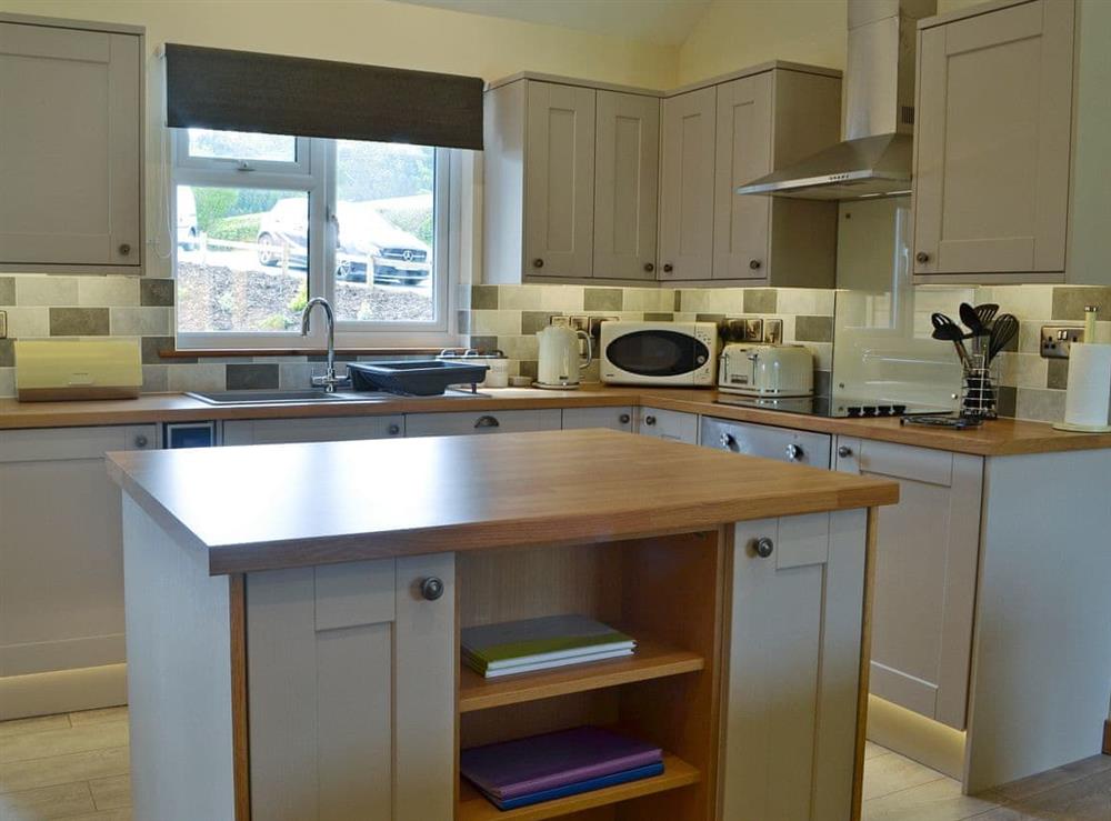 Tastefully modernised kitchen area at Woodland Lodge, 