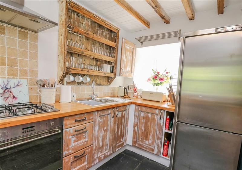 The kitchen at Bryniau Bychain Cottage, Pennal near Cwrt