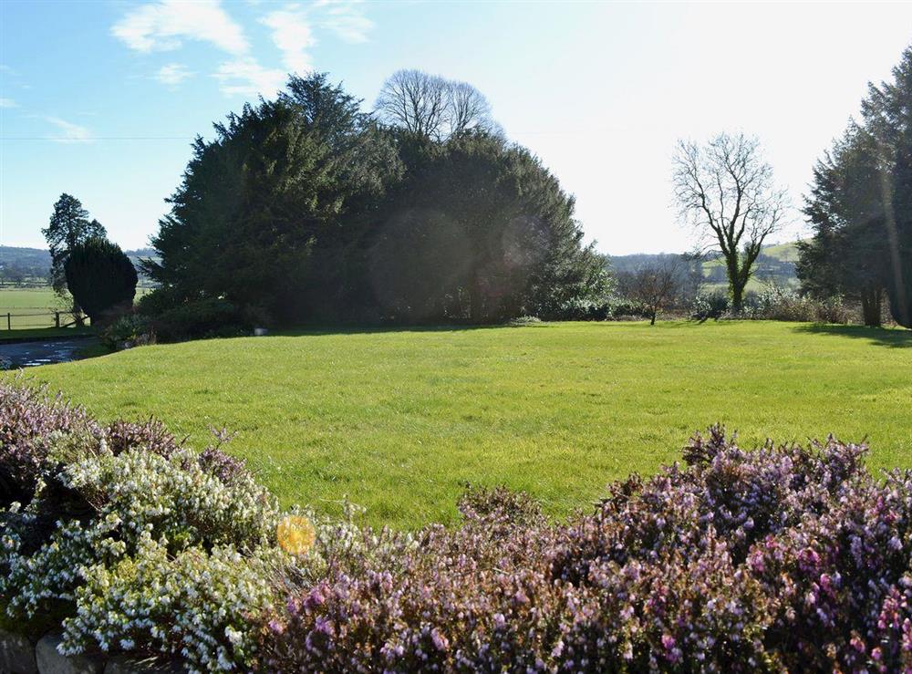 Spacious garden and grounds at Brynog Mansion Farmhouse in Lampeter, near Aberaeron, Dyfed