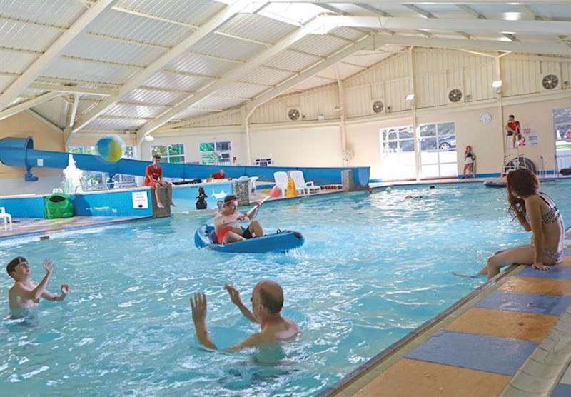 Indoor heated pool at Brynowen in , Mid Wales