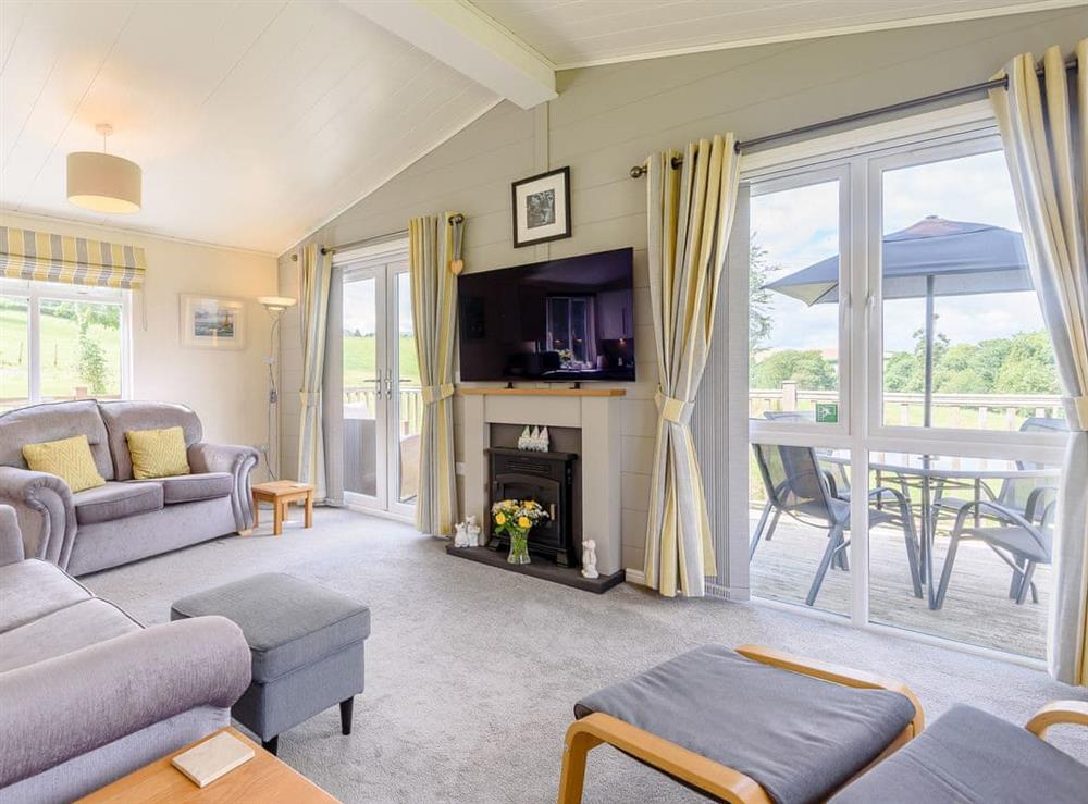 Living area at Brynteg in Llanynis, near Builth Wells, Powys