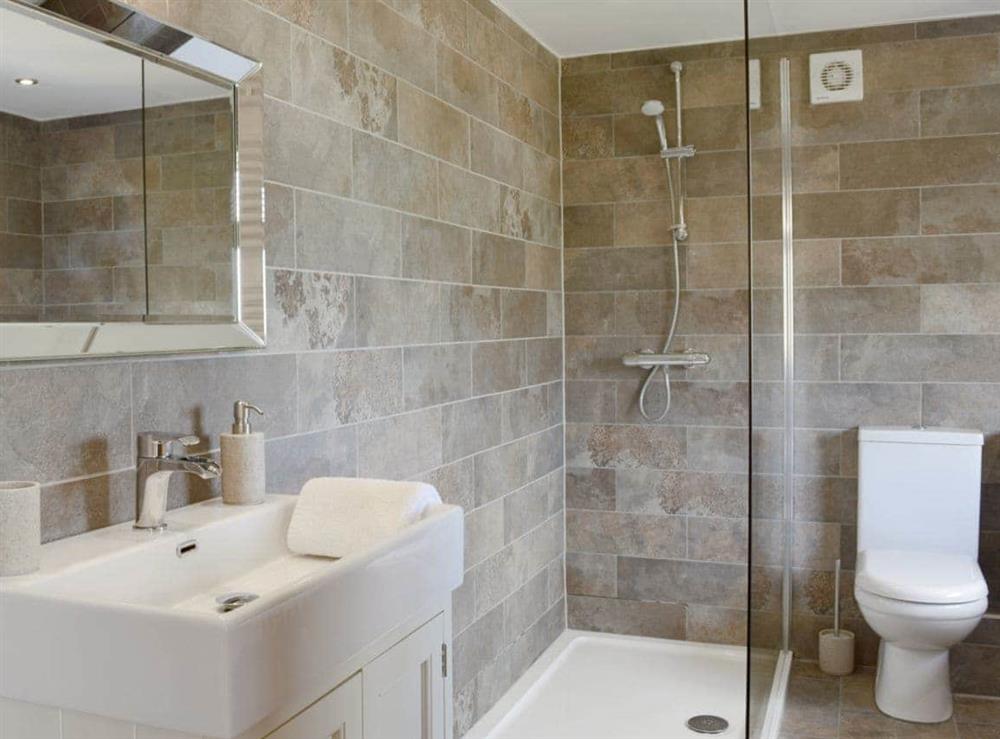 Well presented tiled bathroom at Bryntowy in Kidwelly, Dyfed