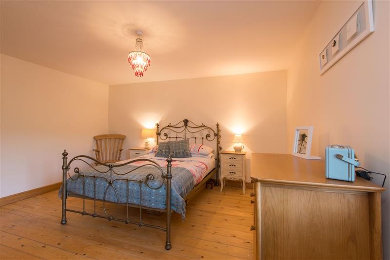 One of the bedrooms at Bubble Cottage, Watergate Bay, Cornwall