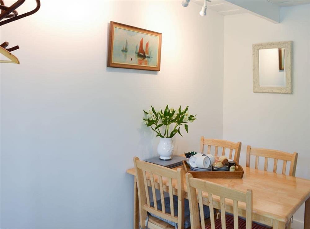 Dining area at Bucca Cottage in Newlyn, near Penzance, Cornwall