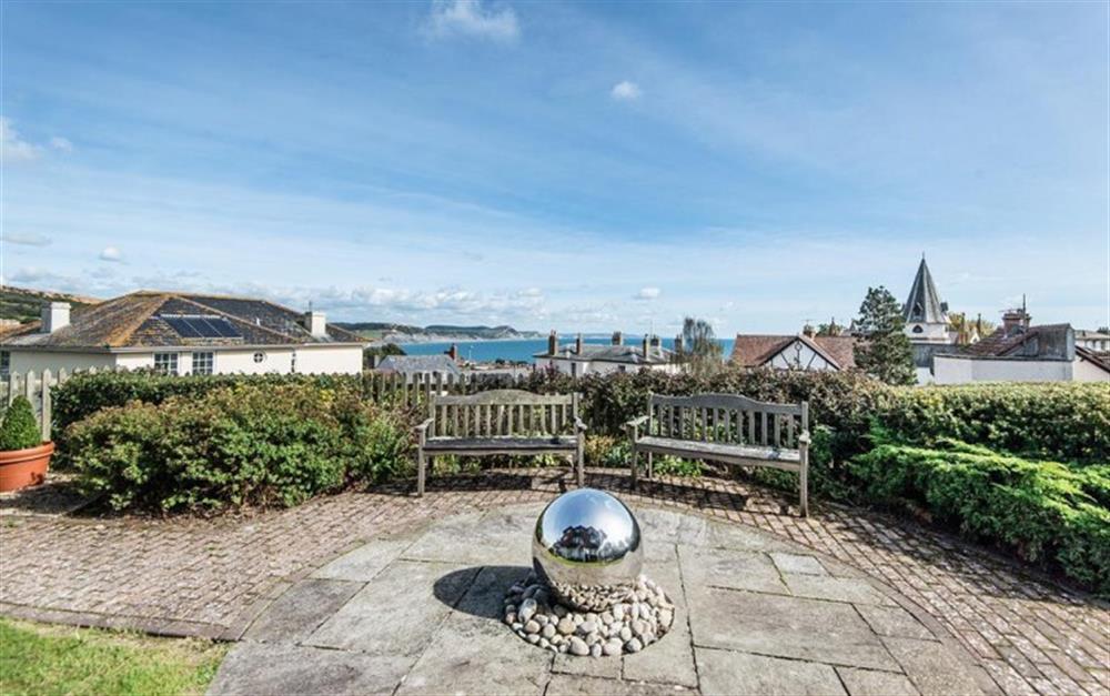 Communal gardens with fabulous views at Buckfield Penthouse in Lyme Regis
