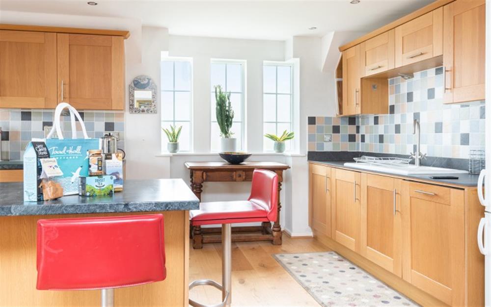 Fully equipped kitchen at Buckfield Penthouse in Lyme Regis