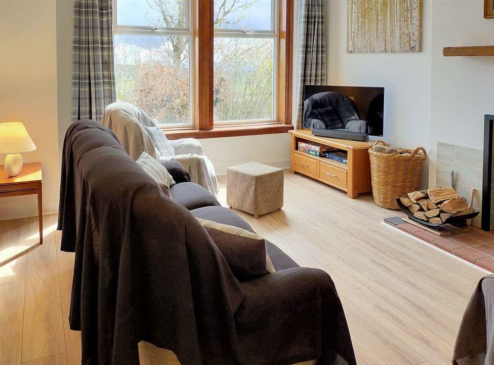 Living room at Buckieburn in Carron Bridge near Stirling, Stirlingshire