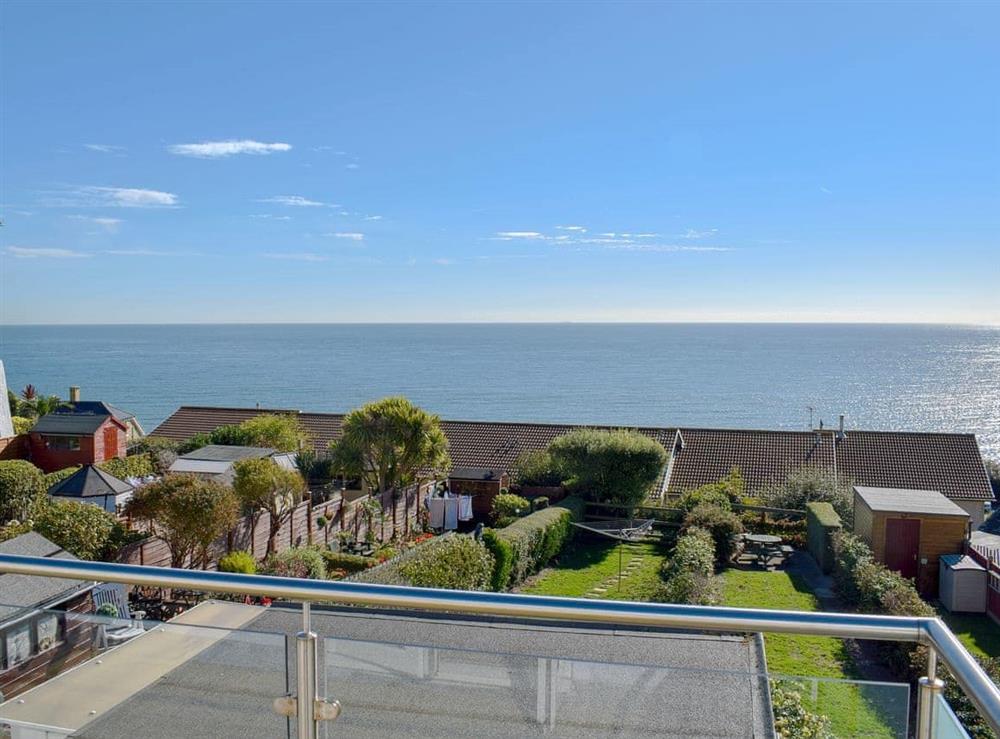 Stunning sea views from the master bedrooms private balcony at Buckingham Cottage in Ventnor, Isle of Wight