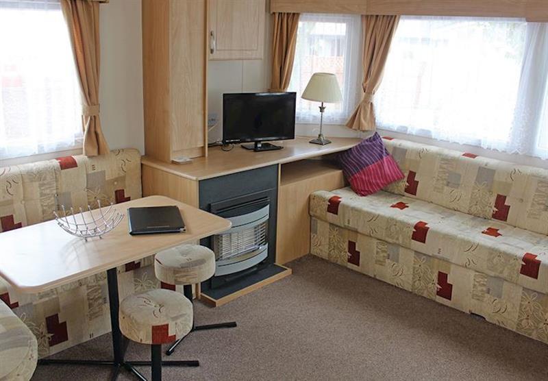 Inside a typical Superior caravan at Bucklegrove Holiday Park in Cheddar, Somerset