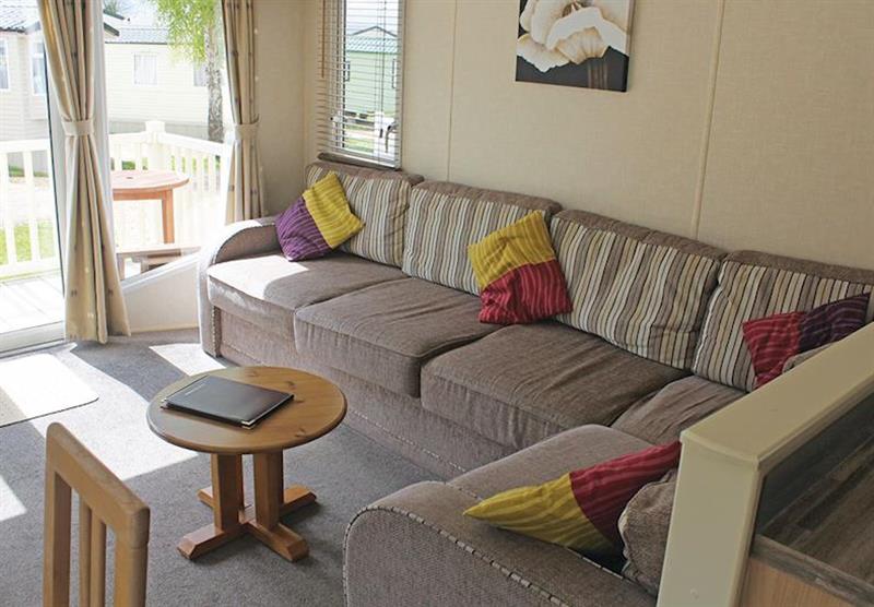 Living room in a Superior caravan at Bucklegrove Holiday Park in Cheddar, Somerset