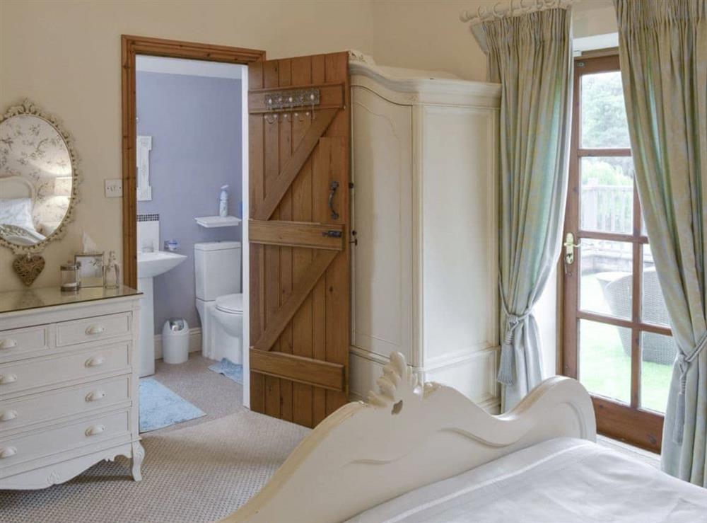 Master bedroom with en-suite and access to roof terrace at Buddileigh Farm in Betley, near Crewe, Cheshire