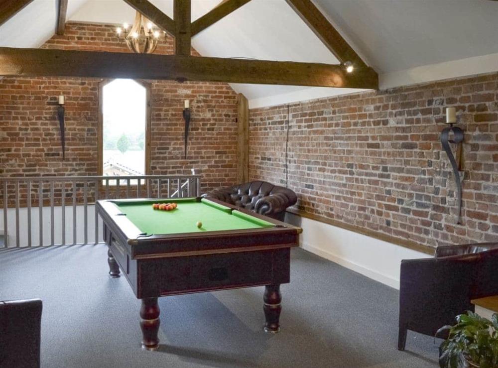 Upper floor games room at Buddileigh Farm in Betley, near Crewe, Cheshire