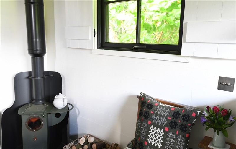 The living room at Bugail Hut, Tresillian Wood near Llantwit Major