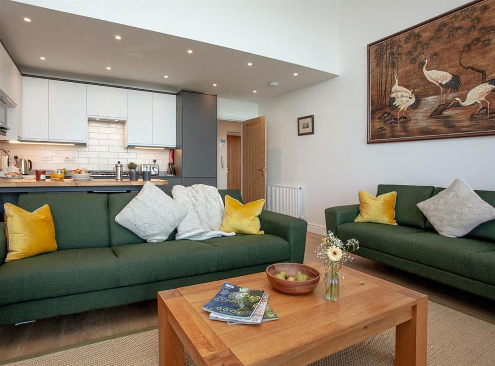 Living area at Bullens Rock in Ilfracombe, Devon