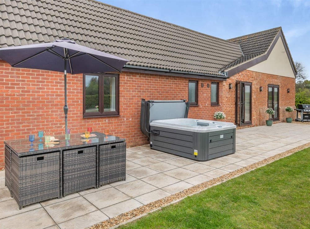 Hot tub at Bumble Bee Farm in Mattishall, near Dereham, Norfolk