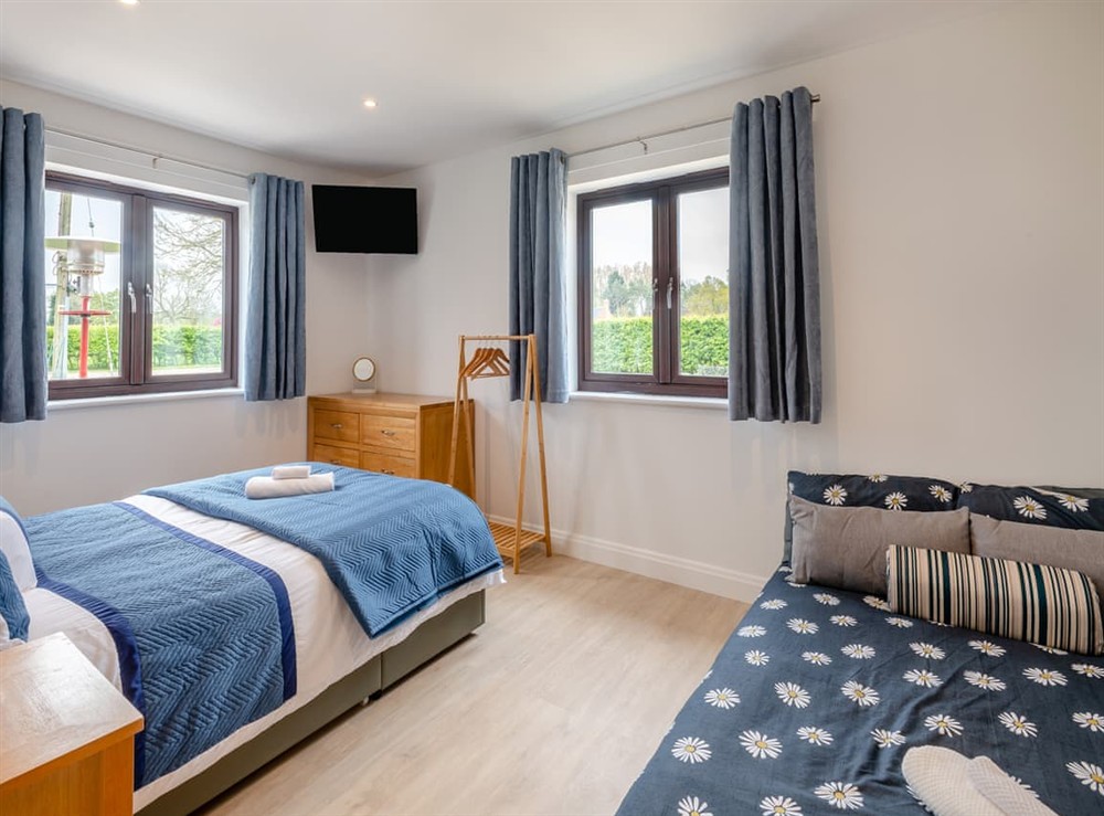 Twin bedroom at Bumble Bee Farm in Mattishall, near Dereham, Norfolk