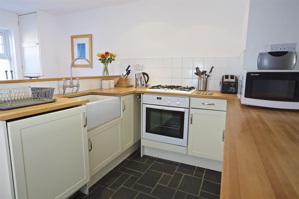 Kitchen/dining area at Bumblebee Cottage in 7 Shadycombe Road, Salcombe