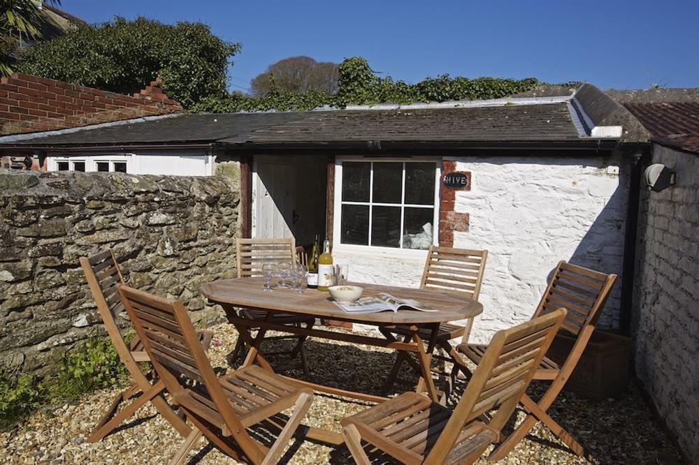 Patio area at the rear of the property (photo 2) at Bumblebee Cottage in 7 Shadycombe Road, Salcombe
