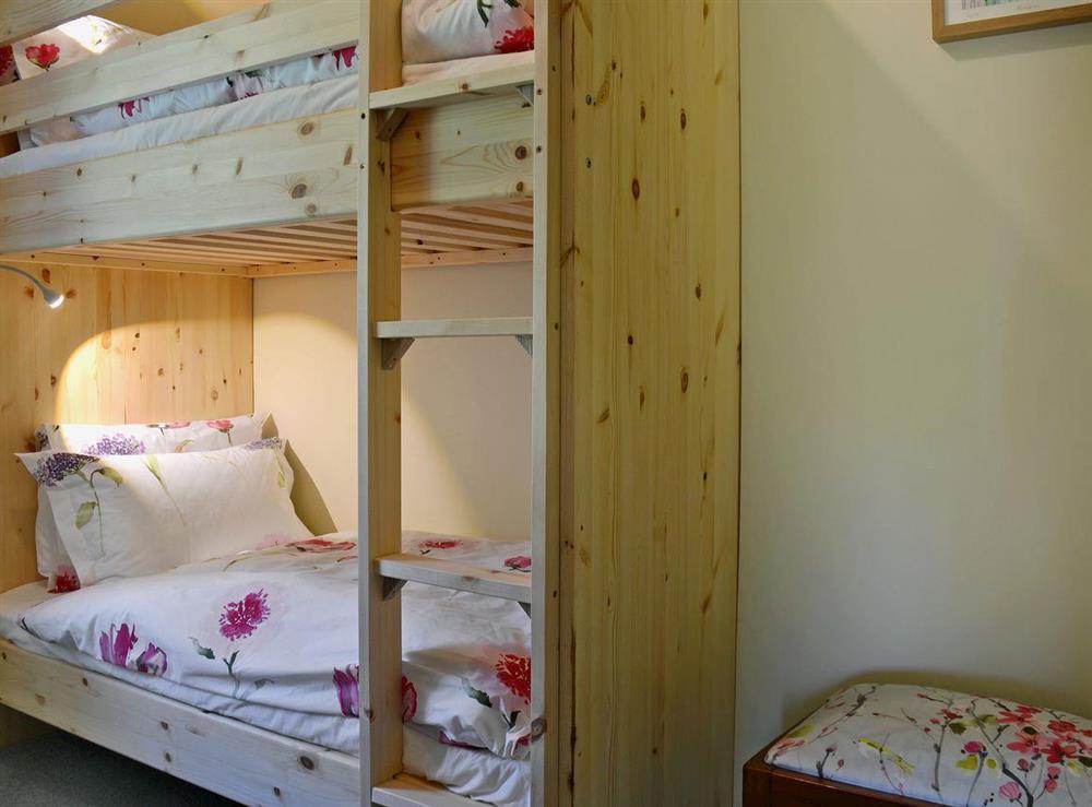 Cosy bunk bedroom at Bumblebee Cottage in Marske near Richmond, North Yorkshire