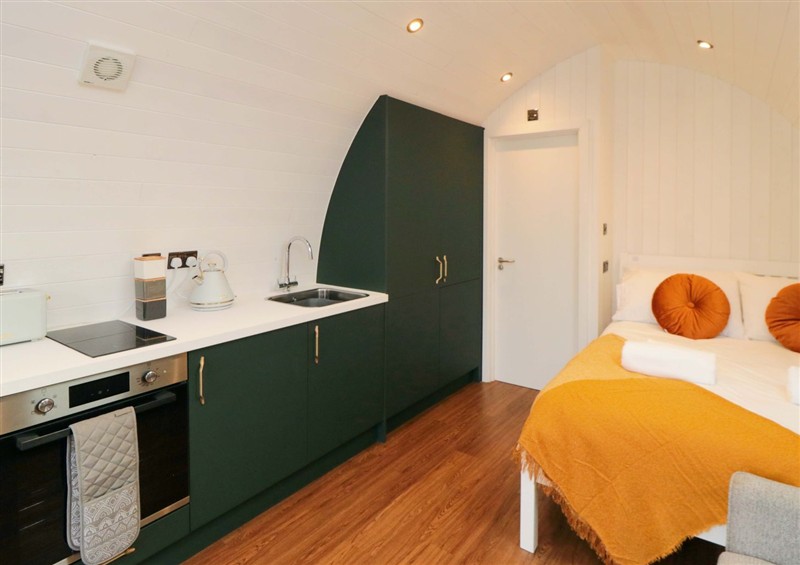 One of the bedrooms at Bumblebee Glamping Pod, Thornton Dale