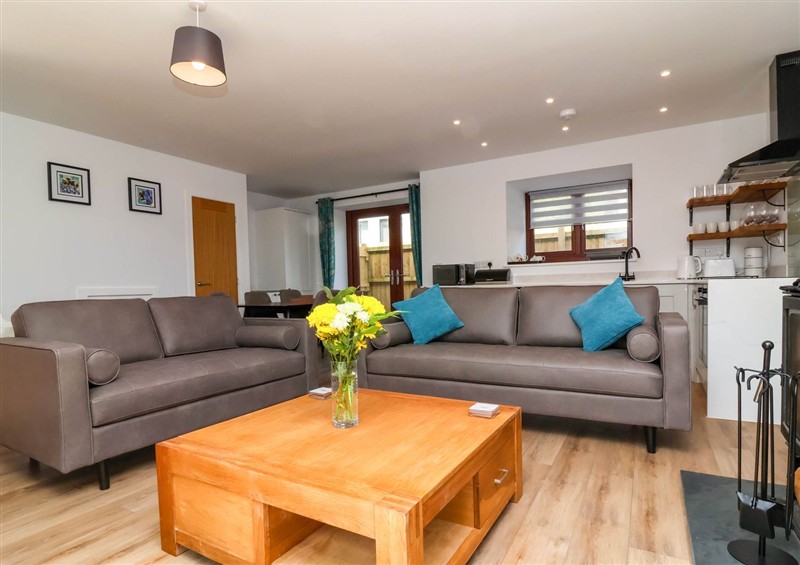 The living area at Bumblebee Meadows, Parkham near Bideford