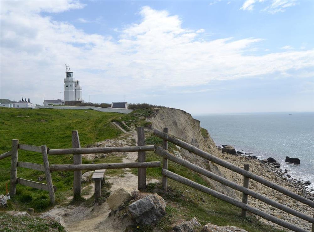St Catherines lighthouse at Bungalow 10 in Yaverland, Isle of Wight