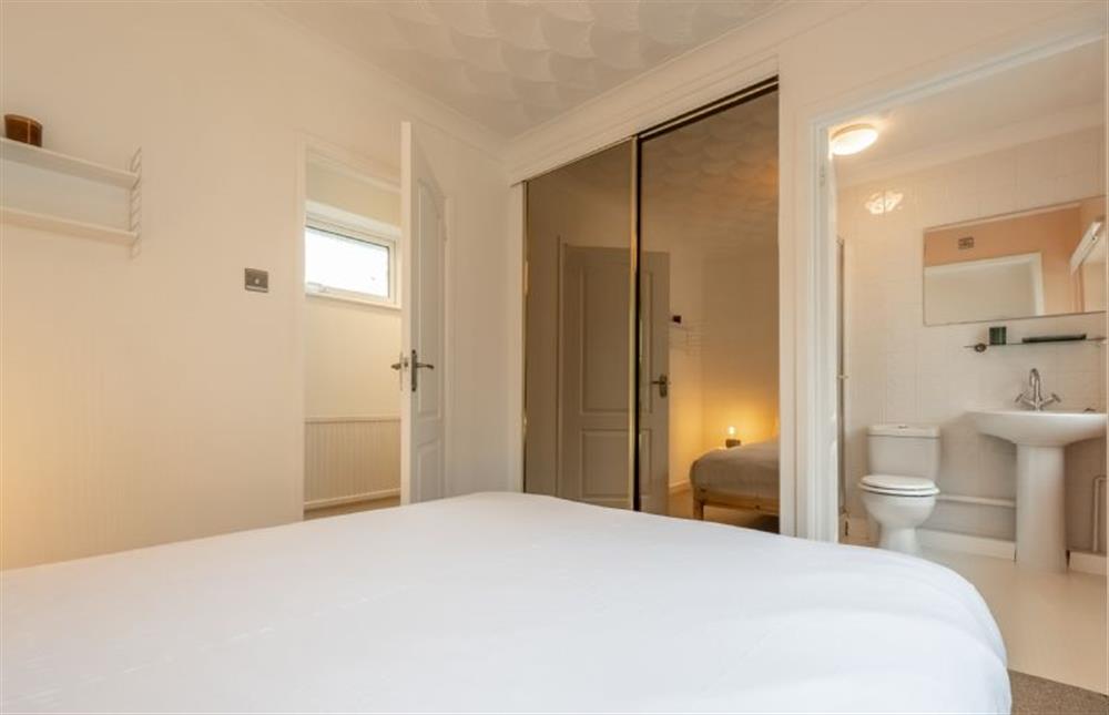 Ground floor: Master bedroom looking in to en-suite at Bure Bank, Saxthorpe near Norwich