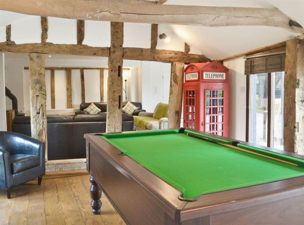 Games room at Burfields Barn in Botesdale, near Diss, Suffolk