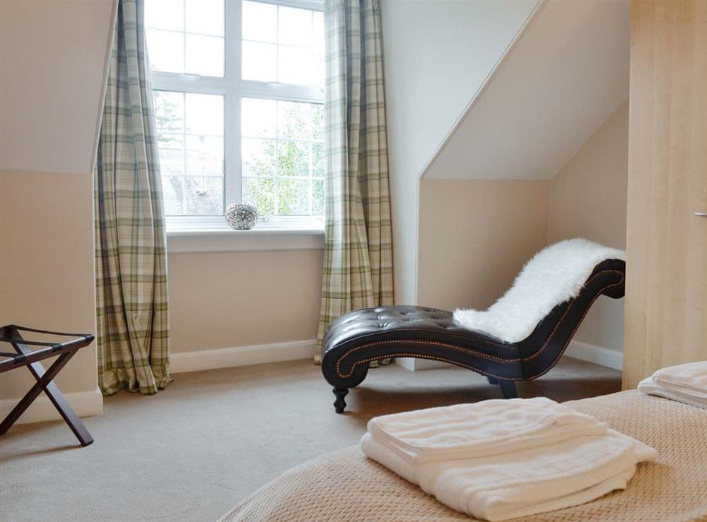 Comfortable double bedroom at Burnbrae Cottage in Bridgend of Lintrathen, near Forfar, Angus