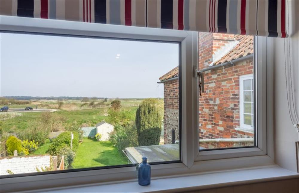 First floor: view from bedroom two at Burnham Cottage, Wells-next-the-Sea