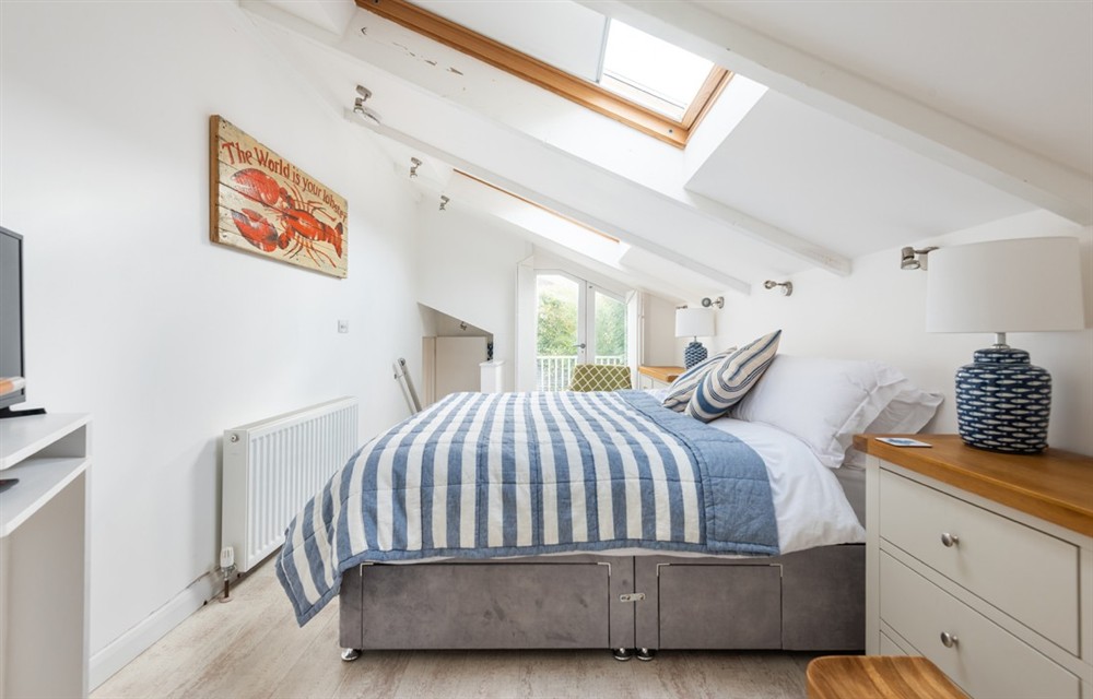 One of the 4 bedrooms at Burnlee in Salcombe