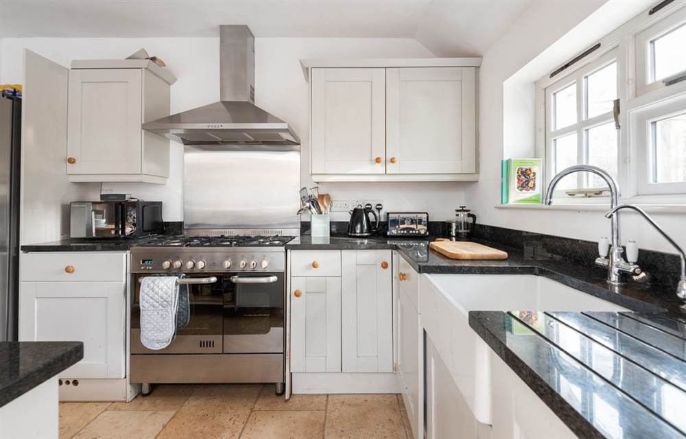 The kitchen at Burnlee in Salcombe