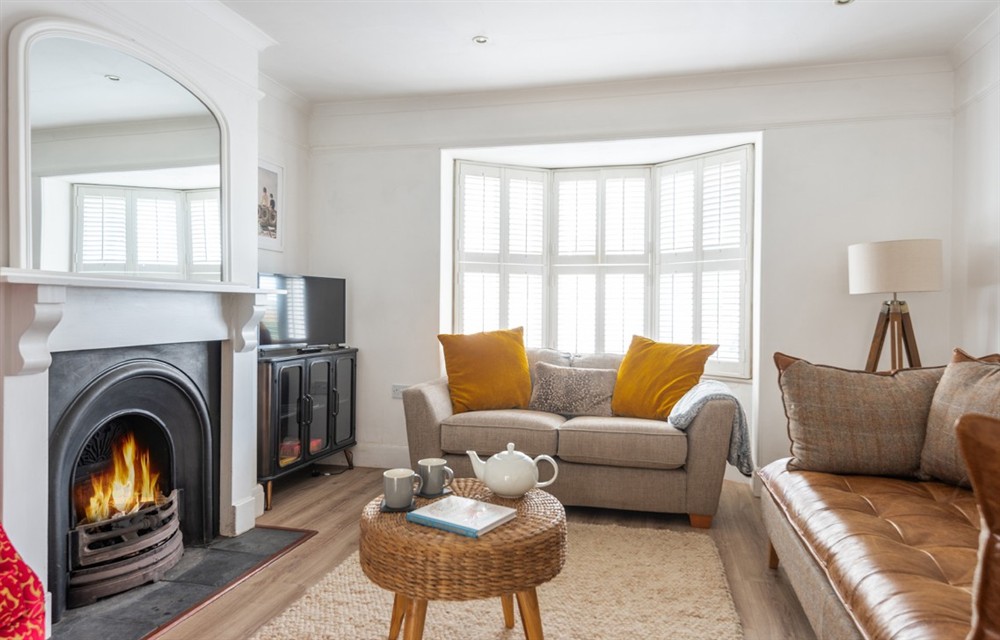 The living area at Burnlee in Salcombe