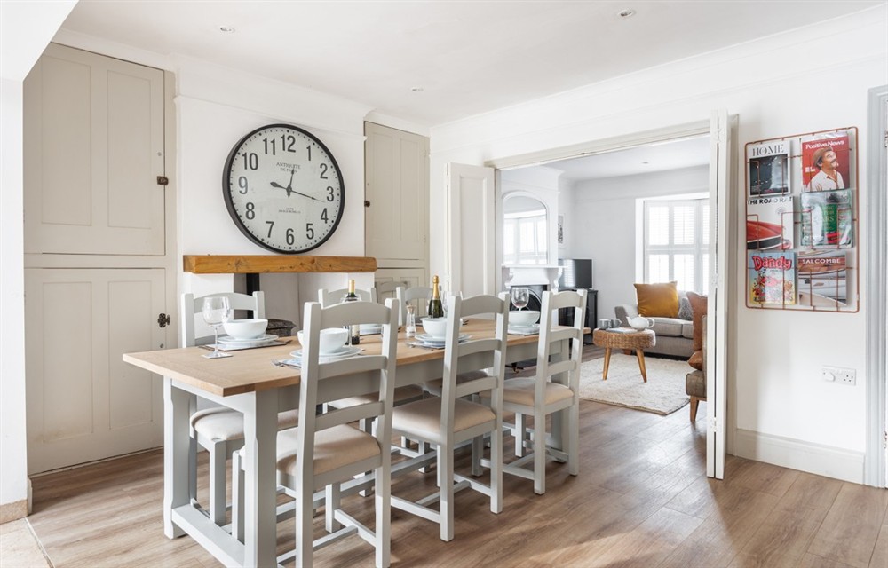This is the dining room at Burnlee in Salcombe