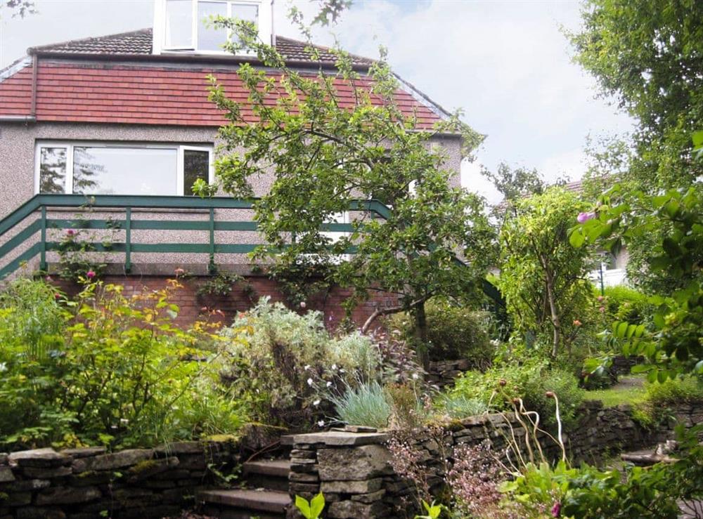 Mature garden at Burnside in St Andrews, Fife