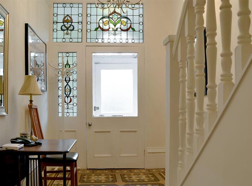 Entrance hall, with original Victorian tiles