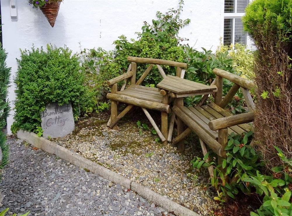 Sitting-out-area at Burnthwaite Cottage in Kendal, Cumbria