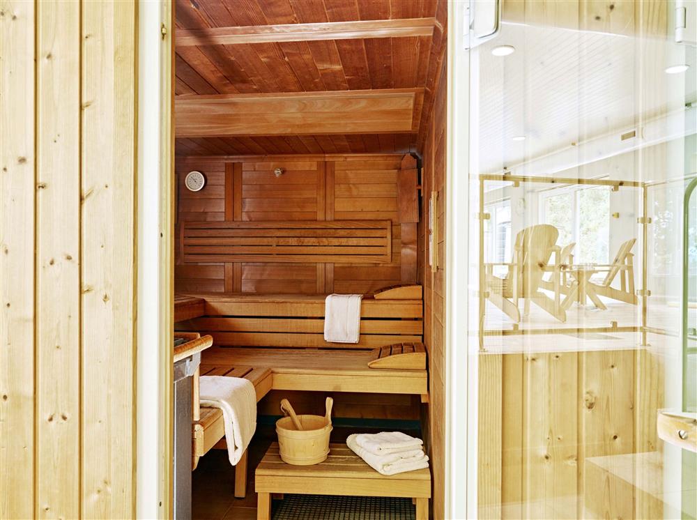 Relax and unwind in the shared sauna  at Burrator Cottage, Dartmouth