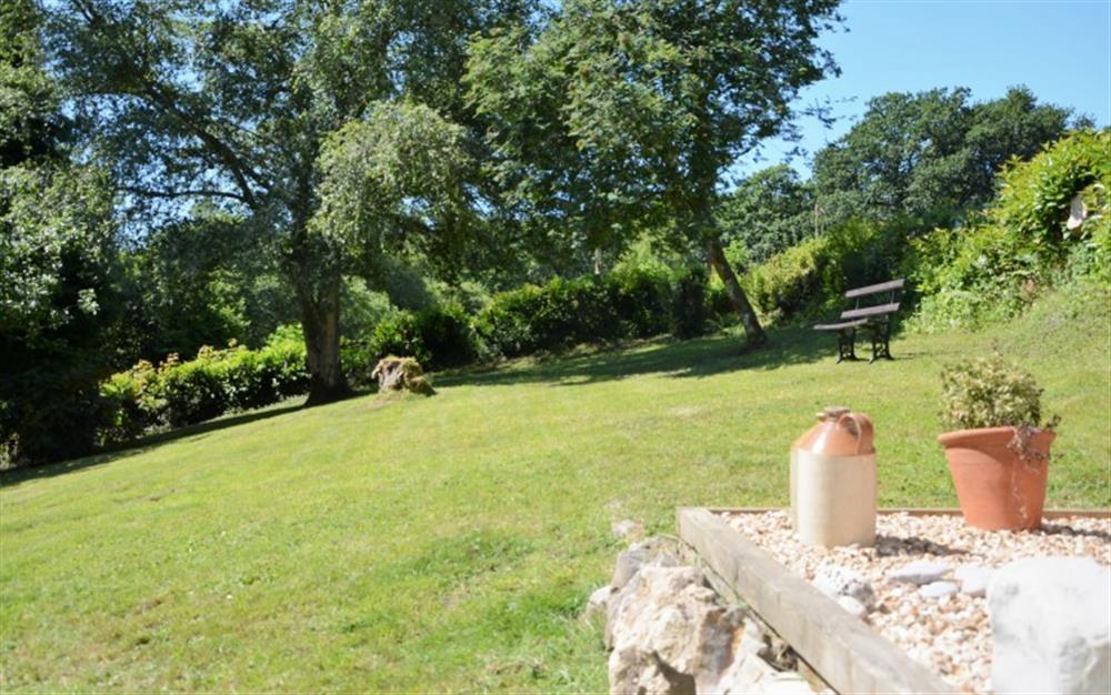 Enjoy the large garden  at Burrow Hill Cottage in Honiton