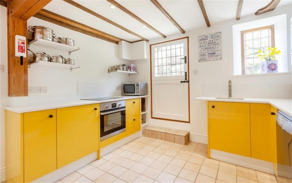 Fantastic bright and modern kitchen at Burrow Hill Cottage in Honiton