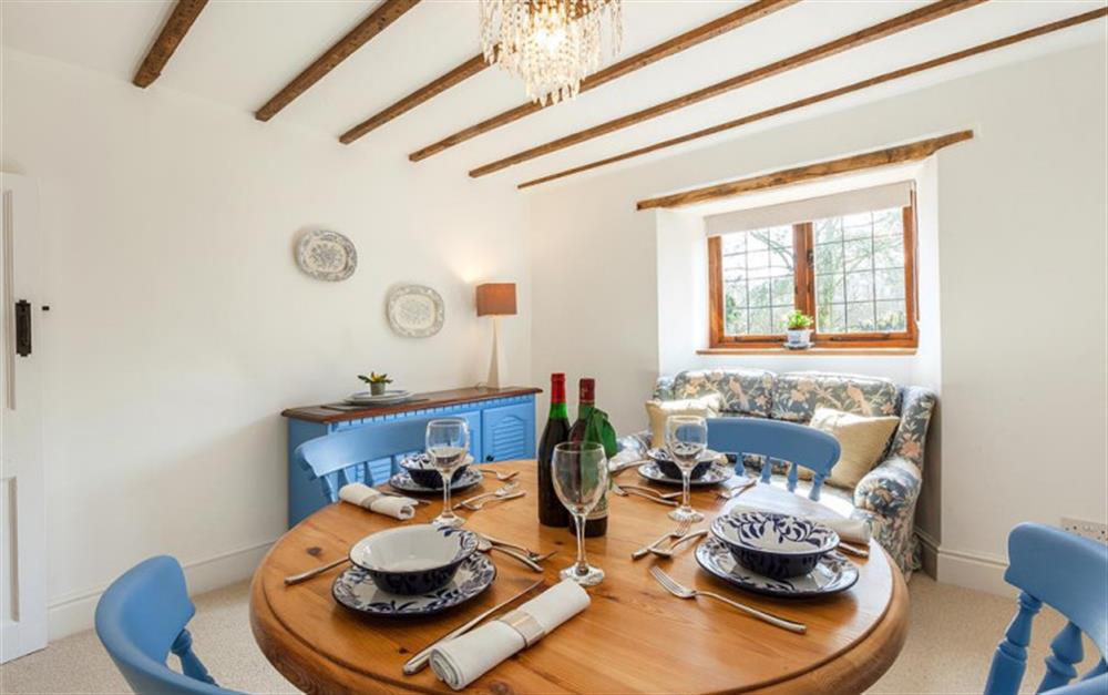 Light and spacious dining room  at Burrow Hill Cottage in Honiton