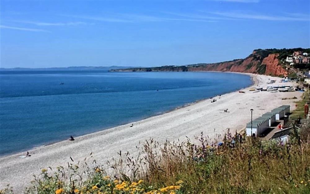 The beach at Budleigh Salterton at Burrow Hill Cottage in Honiton