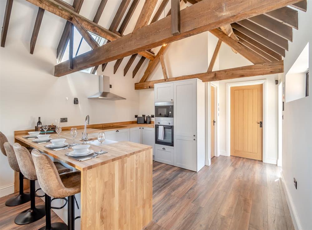 Kitchen/diner at Burrow Hill Farm Barn B in Corley, Warwickshire