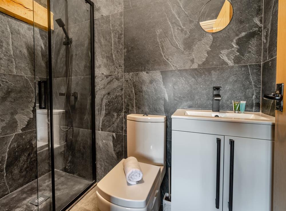 Shower room at Burrow Hill Farm Barn C in Corley, Warwickshire